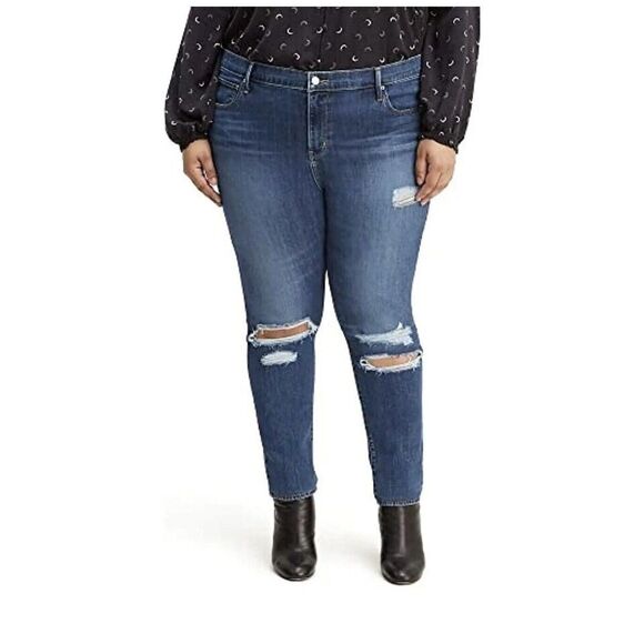 women's jeans Levi's 721 Women's Plus-Size High Rise Skinny blue Jeans size 22W - Picture 1 of 8